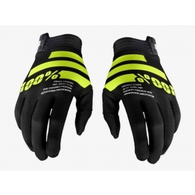 100% BLACK / YELLOW iTRACK gloves