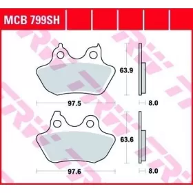 BRAKE PADS TRW MCB799SH SPORT