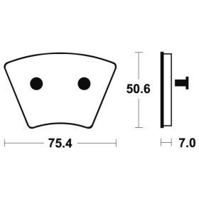 TECNIUM Street Organic Brake pads - MA179 Harley Davidson FX 1200 74-77