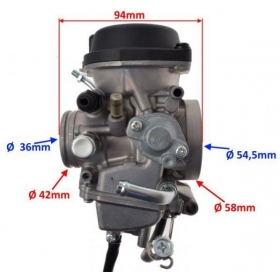 Carburetor YAMAHA RAPTOR / YFM / KAWASAKI KFX 350-400cc 2004-2008