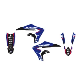 Blackbird lipdukų rinkinys + sėdynės užvalkalas Dream 4 mėlyna/juoda Yamaha YZ 125-250cc 2022