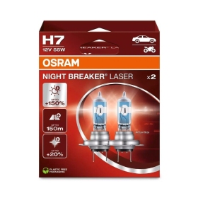 OSRAM H7 Night Breaker Laser Light Bulbs 12V 55W PX26d 