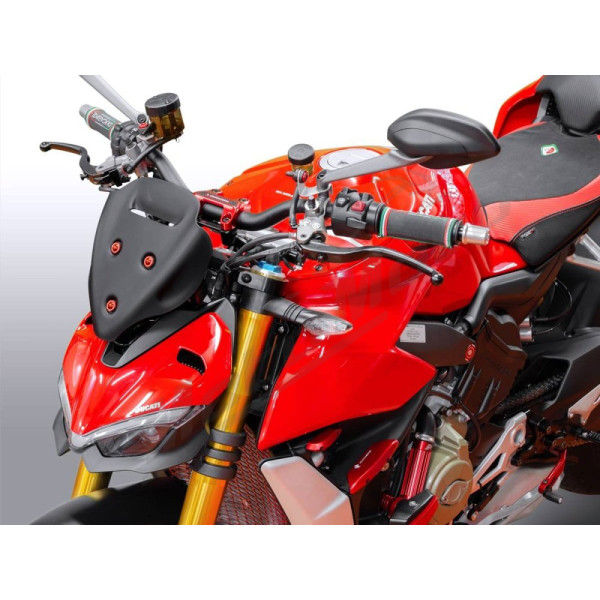 WRS SPORT Priekinis stiklas Matinis Juodas Ducati Streetfighter V4 1100cc 20-24