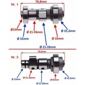 Camshaft YAMAHA YBR 125cc