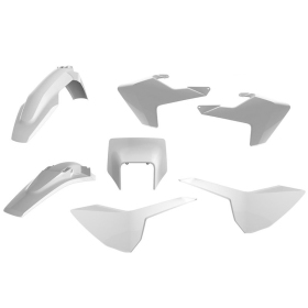 Polisport plastikų komplektas Husqvarna TE, FE 125/501cc 17-19 Balta