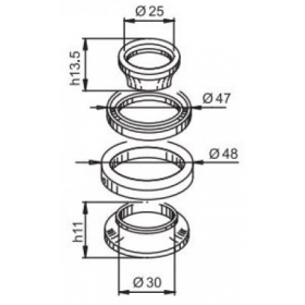 Fork bearing set BUZZETTI YAMAHA X-MAX 125 / 250 (until 2010y)