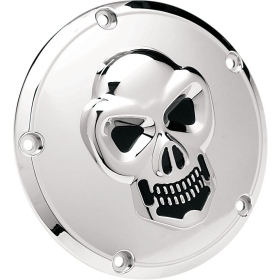 DRAG SPECIALTIES Chrome 3-D Skull Derby Cover Harley Davidson FLD / FLHR / FLHRC / FLHRCI / FLHRI 1340-1800cc 99-17