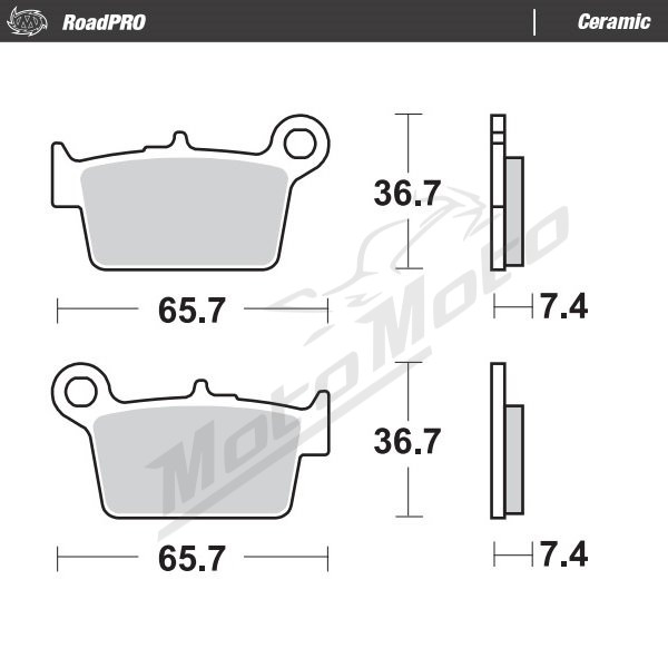 MOTO-MASTER Ceramic Rear Brake Pads Beta ALP / M4 / Urban 125-350 06-25