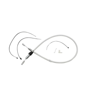 MAGNUM SHIELDING Chrome Quick Connect Upper Clutch Cable Harley Davidson FLFBS / FLHC / FLTRXS / FCFBS / FXLR 1750/1977 18-24 86cm