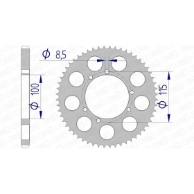 AFAM Aluminium Rear Sprocket 428 50-56 teeth