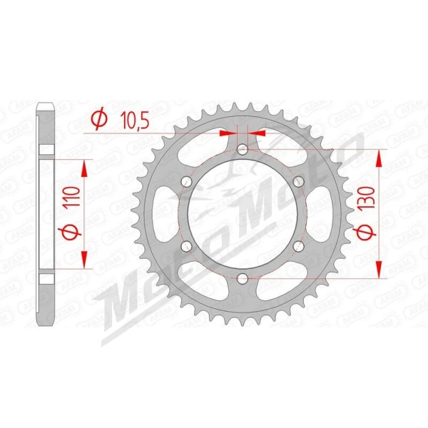 AFAM Steel Standard Rear Sprocket 525 42-50 teeth