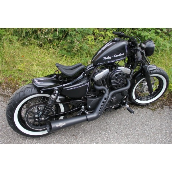 CULT WERK Galinis sparnas juodas Old School Harley Davidson XL 883-1200cc 2004-2022