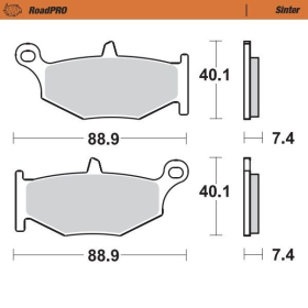 MOTO-MASTER Roadpro Rear Brake Pads Suzuki DL / GSX / GSX-R / GSR 600-1300 06-25 