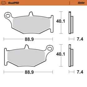 MOTO-MASTER Roadpro Rear Brake Pads Suzuki DL / GSX / GSX-R / GSR 600-1300 06-25 