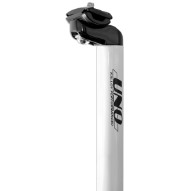 UNO TS 555 dviračių sėdynės stovas - 400mm Ø25.4 baltas