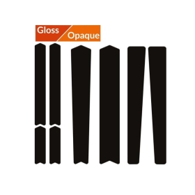 ALGIS frame protective stickers set "Road Line" - (glossy-black)