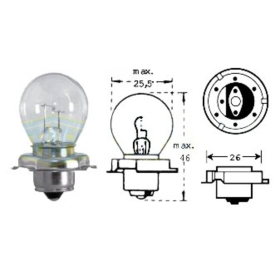 Polttimo 12v 15w P26s