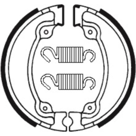TECNIUM Street/Off-Road Organic Brake shoes BA026 Honda CA / CBX / VT / XL / XR 125-600cc 79-06