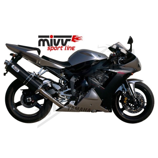 MIVV Oval Classic Slip-On Carbon Yamaha YZF-R1 1000 02-03