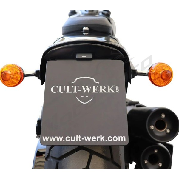 CULT WERK License Plate Bracket Harley Davidson FXFB / FXFBS 1750-1868cc 2018-2023