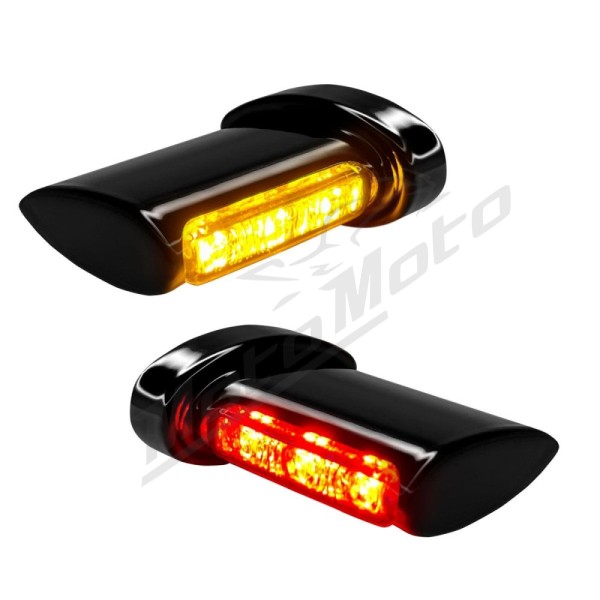 HEINZ BIKES Winglets Led 3in1 Turn Signals Harley Davidson FLD / FLHR / FLHT / FLHX / FLTRI / XL / XR 500/1977 93-24