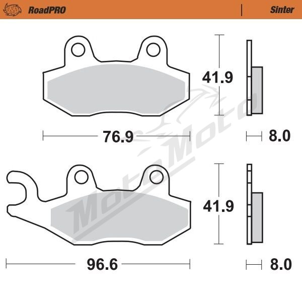MOTO-MASTER RoadPro Sintered Metal Front Brake Pads Aprilia / Hyosung / Kawasaki / Suzuki / Triumph 125-1200 89-26 