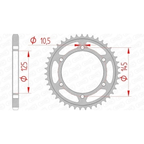 AFAM Steel Standard Rear Sprocket 525 42-44 teeth