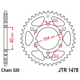 Rear sprocket JTR1478