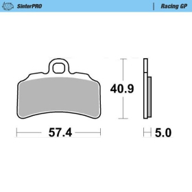 MOTO-MASTER Racing GP Front Brake Pads Gas Gas / TRS 125-300 19-25