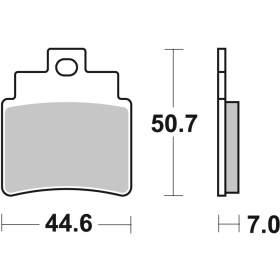 SBS 171HF Street Ceramic Organic Brake Pads Kymco / SYM 250-300cc 01-13
