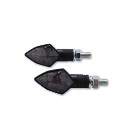 HIGHSIDER smart Rock LED Indicator Black/Smoke E-Approved (Pair) Kawasaki Z 400-900cc 23-24