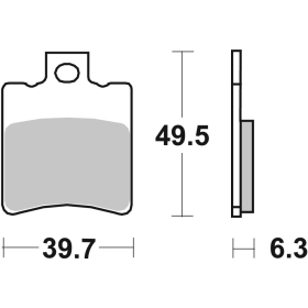 SBS 123HF Street Ceramic Organic Brake Pads Aprilia / Benelli / Beta / Generic / Honda / MBK / Yamaha 50-400cc 92-19