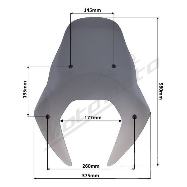 WINDSHIELD MAXTUNED ​​​​​​​QJ MOTOR SRT 600 2024-2025 (height 580mm)