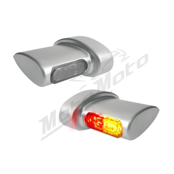 HEINZ BIKES Micro Rear Fender Flasher Satin Chrome 3in1 Harley Davidson FLD / FLHR / FLHT / FLHX / FLTRI / XL / XR 500/1977 93-24