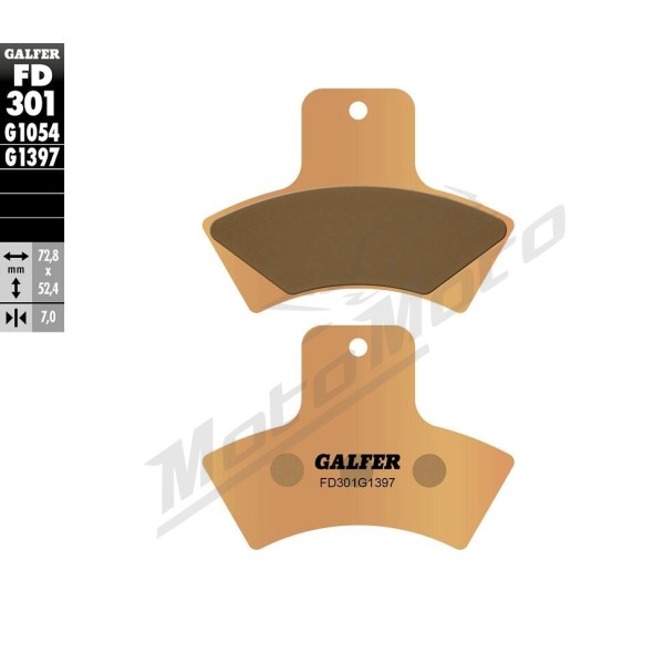 GALFER HH Sintered Brake Pads Polaris BIG / MAGNUM / SCRAMBLER / SPORT 250-500cc 89-99