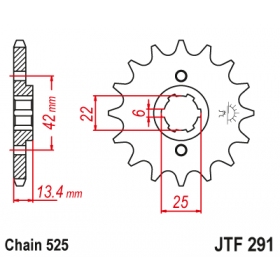 Front sprocket JTF291