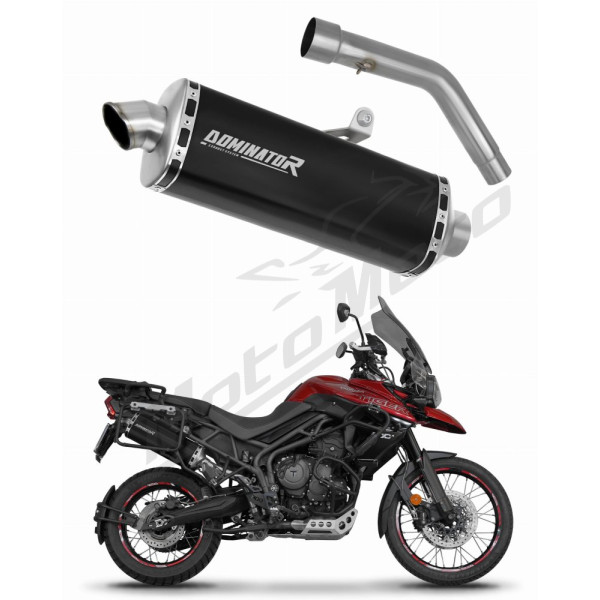 Triumph Tiger 800 XCA 2018-2020 Dominator Exhaust Silencer Muffler P7 BLACK + dB killer
