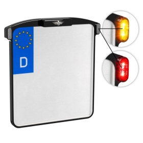 HEINZ BIKES Mikro Universal License Plate Holder Nano With Lights