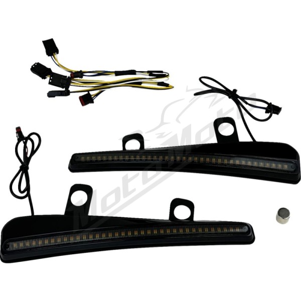 CUSTOM DYNAMICS LED Priekinis žibintas su posūkių signalais Harley Davidson FLTRXSE / FLTRXSTSE 1977cc 23-24