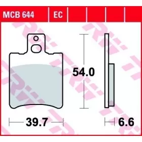 BRAKE PADS TRW MCB644LC ECO ORGANIC