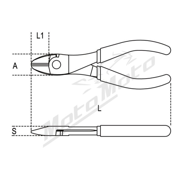 BETA Heavy Duty Diagonal Cutting Pliers Size 200 slip proof Double Layer PVC Coated Handles