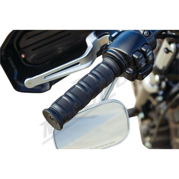 KURYAKYN Dillinger Black Grips Ø25.4mm Harley Davidson FLD / FLHRI / FLHT / FXD / XL / XR 883/1690 96-22 