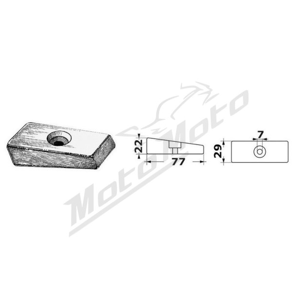 Osculati anode (zinc) Mercury / Mariner / Honda