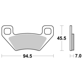 Sbs stabdžių trinkelės 822ATS Sintered ARCTIC CAT / KYMCO / POLARIS