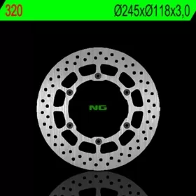 NG BRAKES 320 Front Round Fixed Brake Disc YAMAHA WR / YZ 125-426 90-00