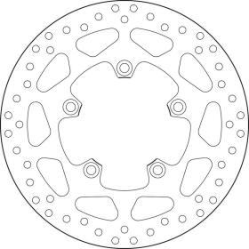 BREMBO Serie Oro apvalus fiksuotas stabdžių diskas TRIUMPH TIGER/ TROPHY 1200-1215