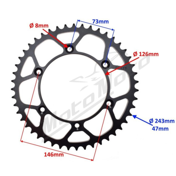 DRC Rear sprocket 47 teeth Suzuki DRZ 400 2003