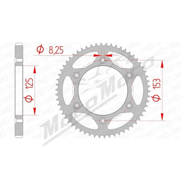 AFAM Steel Standard Rear Sprocket 428 54-58 teeth HONDA XR / HM CRM-F 125 03-12
