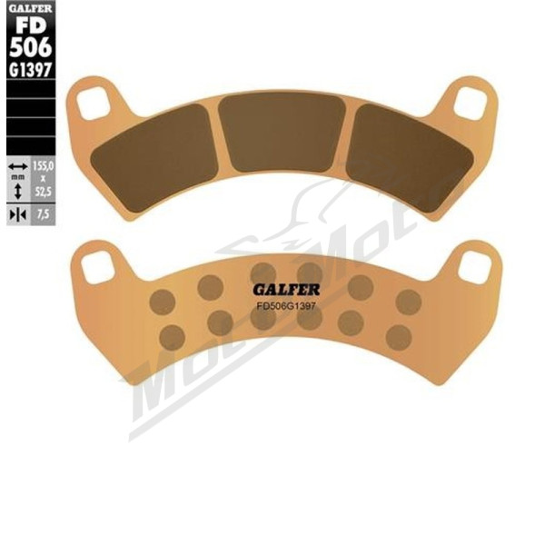 GALFER Brake pads sintered metal gold KH680 Polaris RZR 925 2016