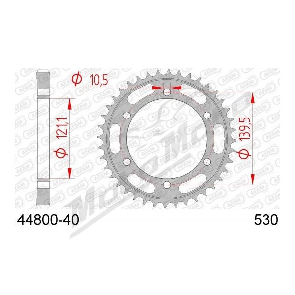 AFAM Steel Standard Rear Sprocket 530 40 teeth CAGIVA V-RAPTOR 1000 99-08